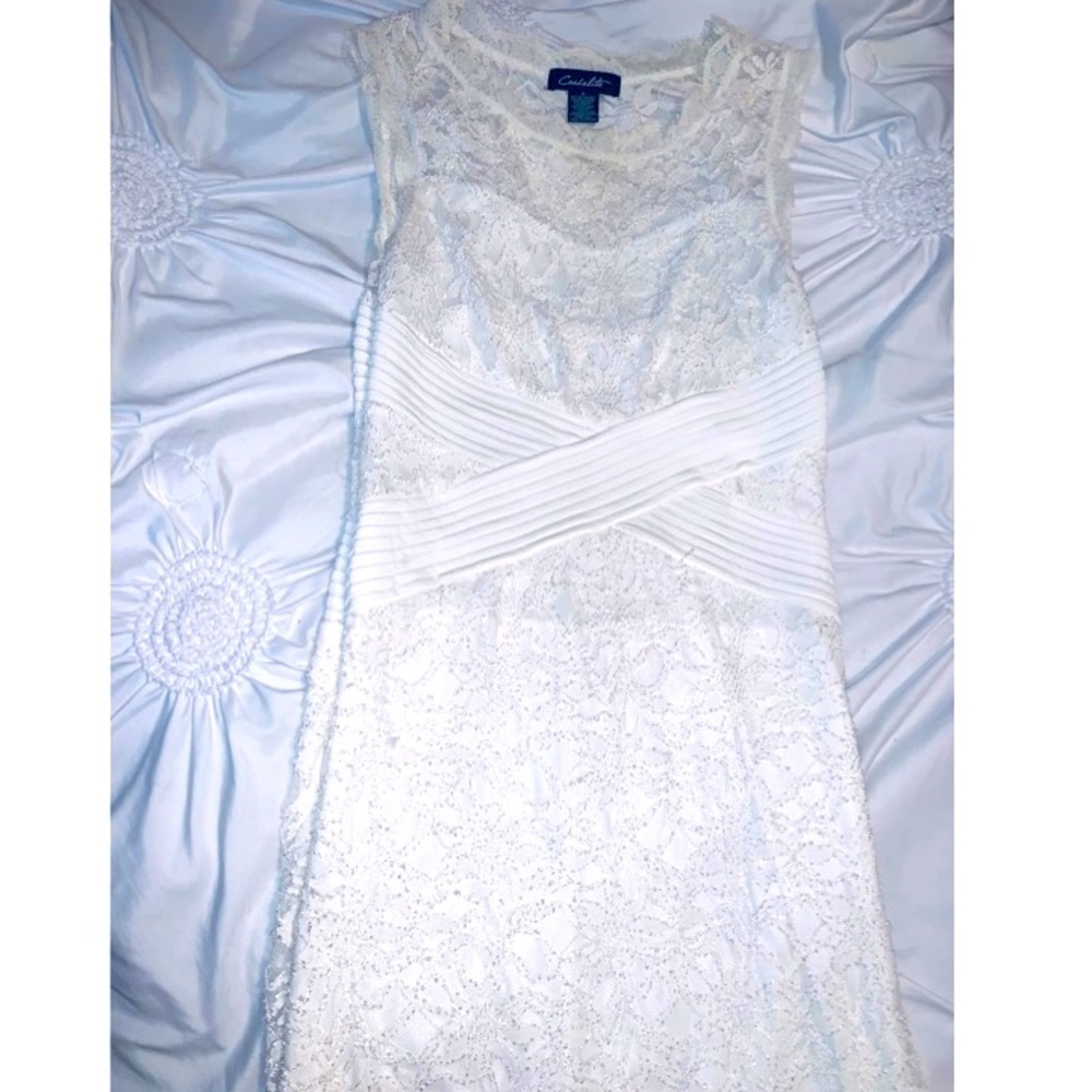 White Lace Midi Dress ✨